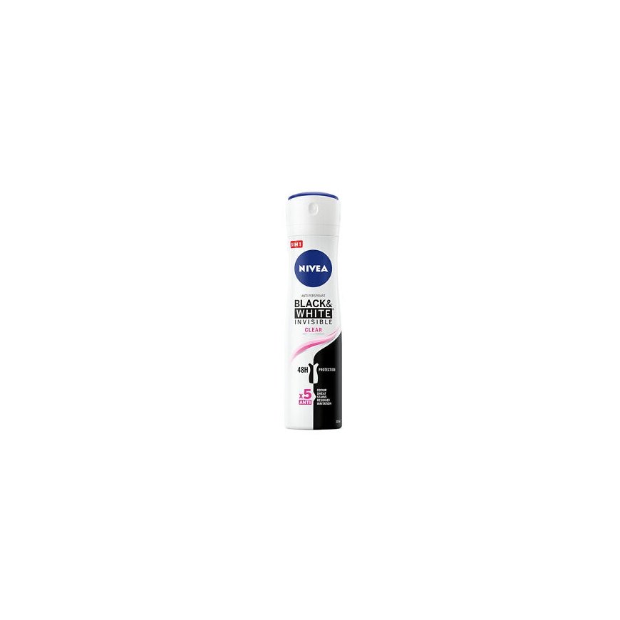 Nivea Must ja Valge nähtamatu selge, 150 ml