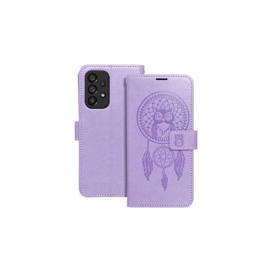 Oem MEZZO Book case designed for Samsung Galaxy S25 in purple dreamcatcher color.