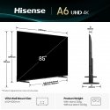 Hisense 85A6Q телевизор 2,16 m (85") 4K Ultra HD Smart TV Wi-Fi Черный 400 cd/m²