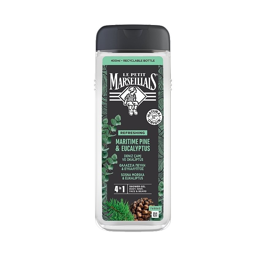 Le Petit Marseillais Shower Gel Maritime Pine & Eucalyptus, 400 ml