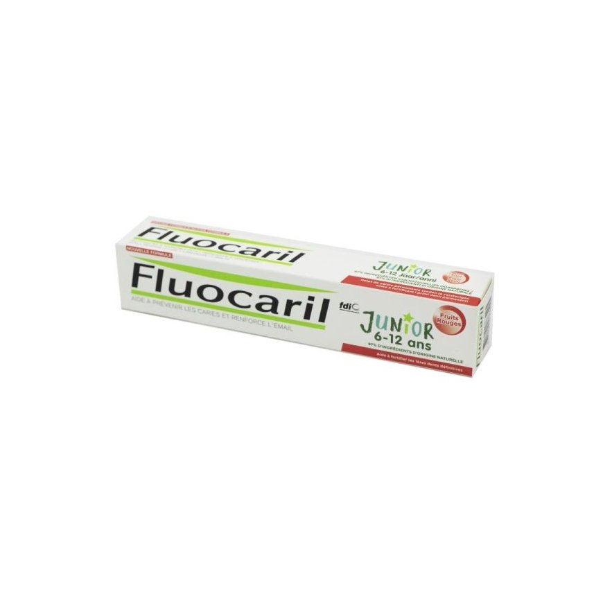 Hammaste kestävä Fluocaril Junior Punainen Hedelmägeeli 75ml – 2
