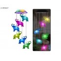 Lean aurinkos puutarhan LED-valaisin norsu, 70 cm