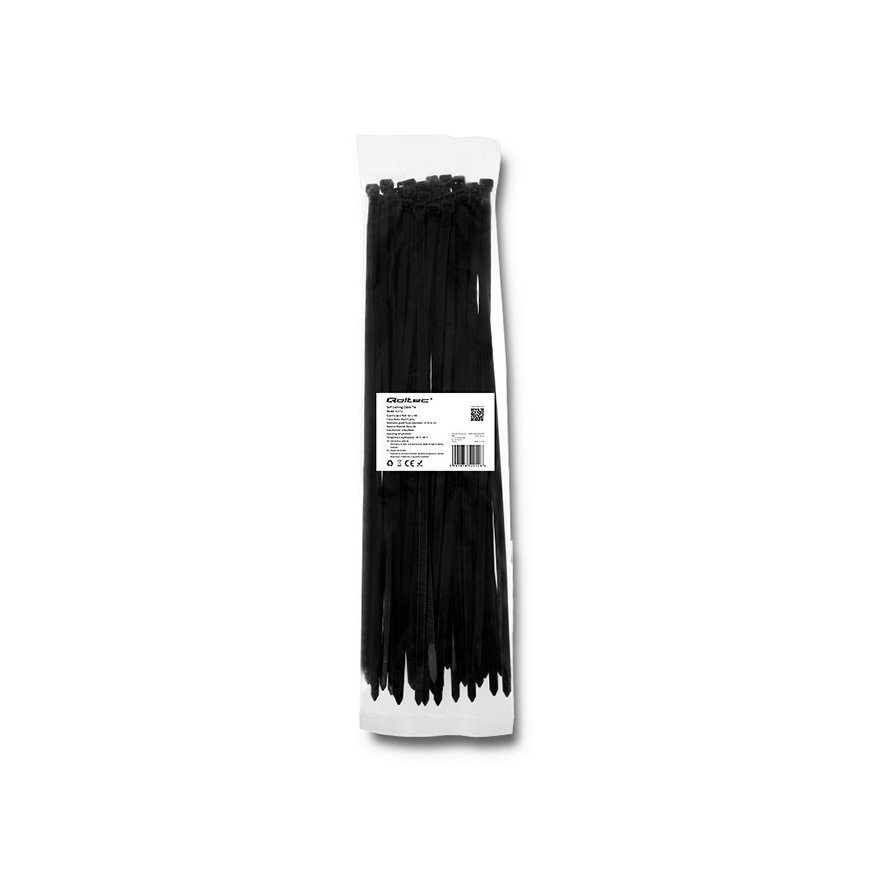 Qoltec 52222 cable tie Ladder cable tie Nylon Black 50 pc(s)