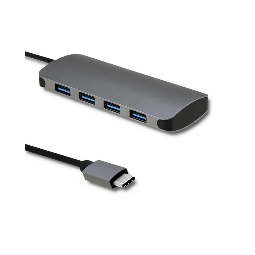 Qoltec 50379 jaotur USB 3.2 Gen 1 (3.1 Gen 1) Type-C Hall