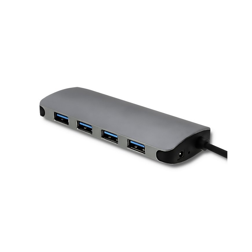 Qoltec 50379 interface hub USB 3.2 Gen 1 (3.1 Gen 1) Type-C Grey – 2