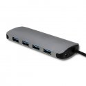 Qoltec 50379 keskitin USB 3.2 Gen 1 (3.1 Gen 1) Type-C Harmaa Qoltec 50379 keskitin USB 3.2 Gen 1 (3.1 Gen 1) Type-C Harmaa