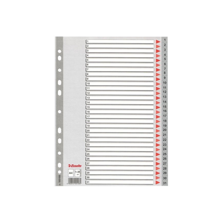 Esselte Plastic indexes Polüpropüleen (PP)