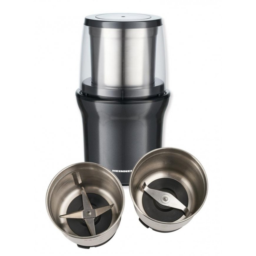 Heinner HCG-200DGIX2 kavamalė 200 W Juoda, Permatomas – 2