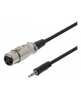 Deltaco XLR-2000 audiokaabel 1,5 m 3.5mm Must
