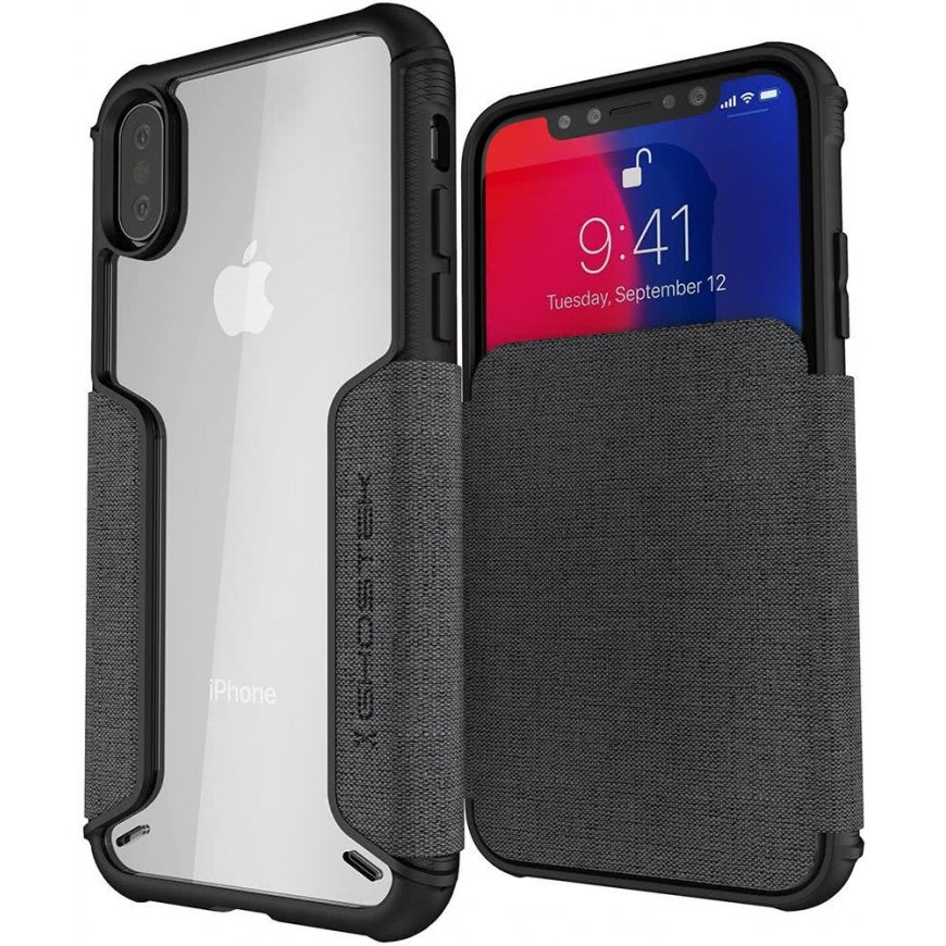 Ghostek Exec 3 mobilo telefonu apvalks 14,7 cm (5.8") Maciņš Pelēks