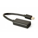 Gembird A-mDPM-DPF4K-01 0,15 m Mini DisplayPort DisplayPort musta