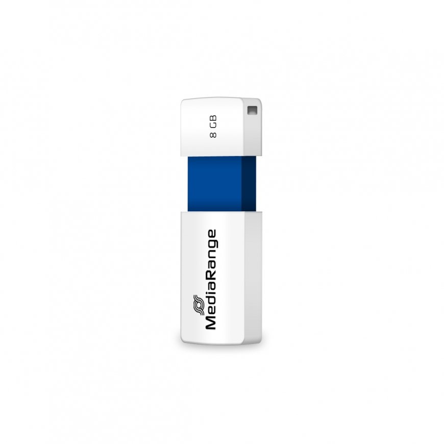 MediaRange MR971 USB zibatmiņa 8 GB USB Type-A 2.0 Zils, Balts
