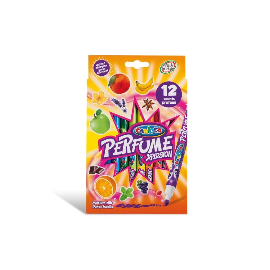 Carioca Perfume Xplosion flomasteris Vidutinis Multi spalvos 12 vnt