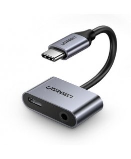 Ugreen 50596 keskitin USB 3.2 Gen 1 (3.1 Gen 1) Type-C musta, Metallinen