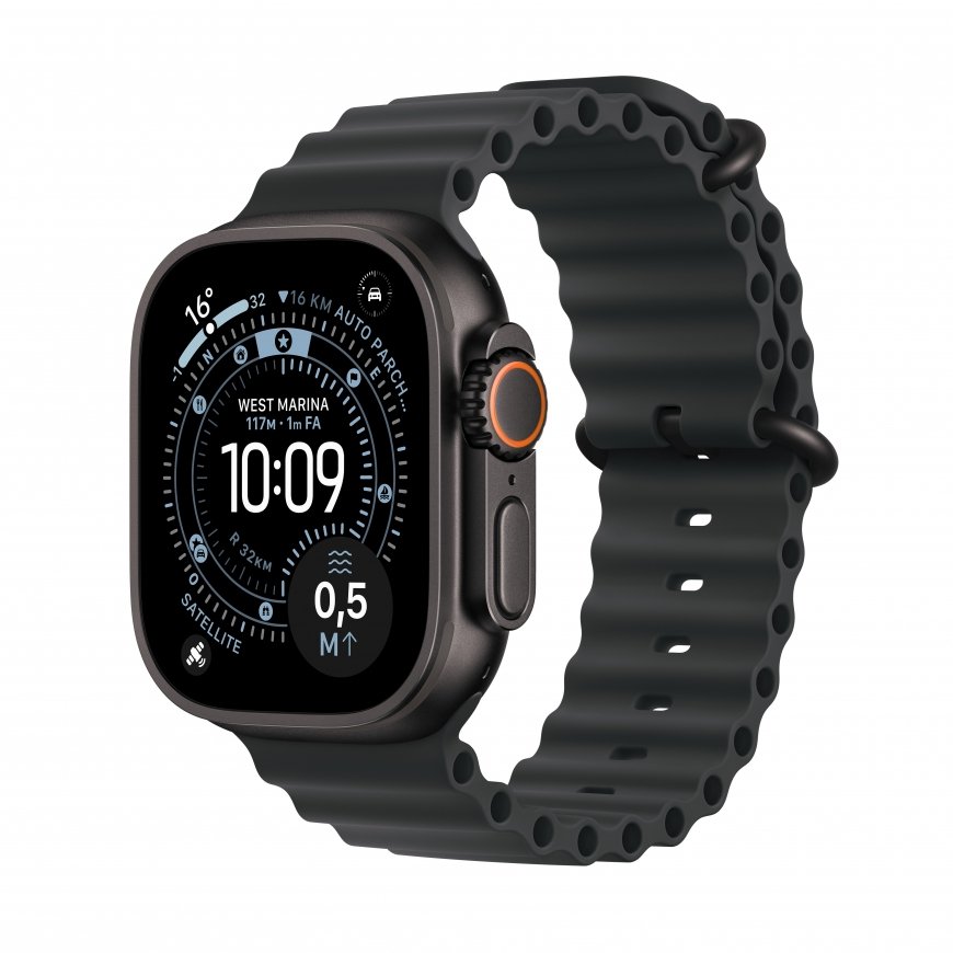 Apple Watch Ultra 3 OLED 49 mm Цифровой 422 x 514 пикселей Сенсорный экран 5G Черный Wi-Fi GPS (спут