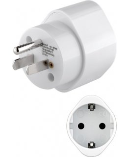 Goobay 45355 elektripistiku adapter Tüüp B Tüüp F Valge