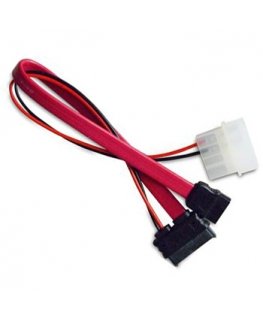 Akasa AK-CB050 кабель SATA 0,2 m Molex (4-pin) Красный