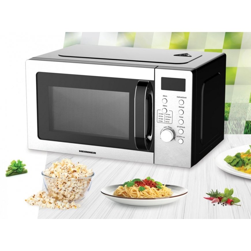 Heinner HMW-D2060SS mikroaaltouuni Ruostumaton teräs Solo-mikroaaltouuni Pöytämalli 20 L 700 W – 2