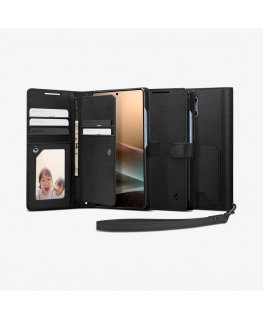 Spigen Wallet S matkapuhelimen suojakotelo 17,5 cm (6.9") Lompakkokotelo musta