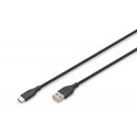 Digitus USB-C silicone connection cable, 0.5m, black