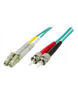 Deltaco Kuitukaapeli LC - ST, 50/125, OM3, duplex, multimode, 2m