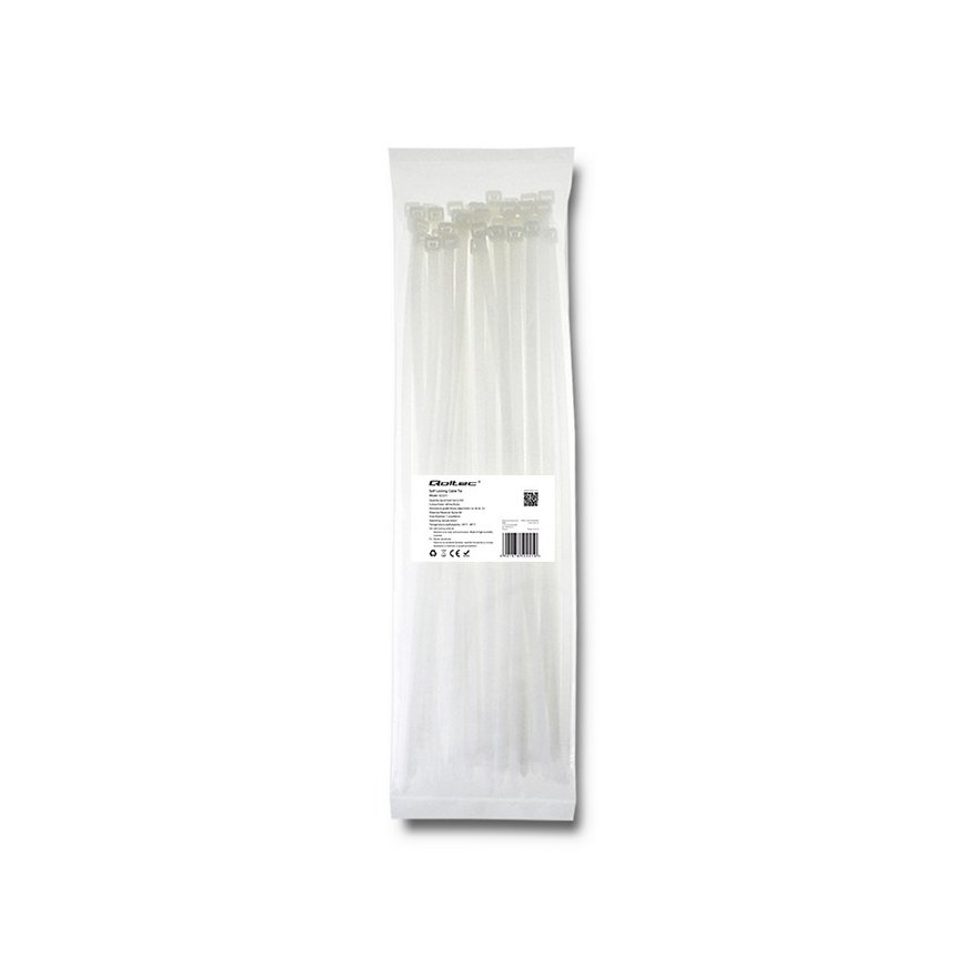 Qoltec 52221 cable tie Ladder cable tie Nylon White 50 pc(s)