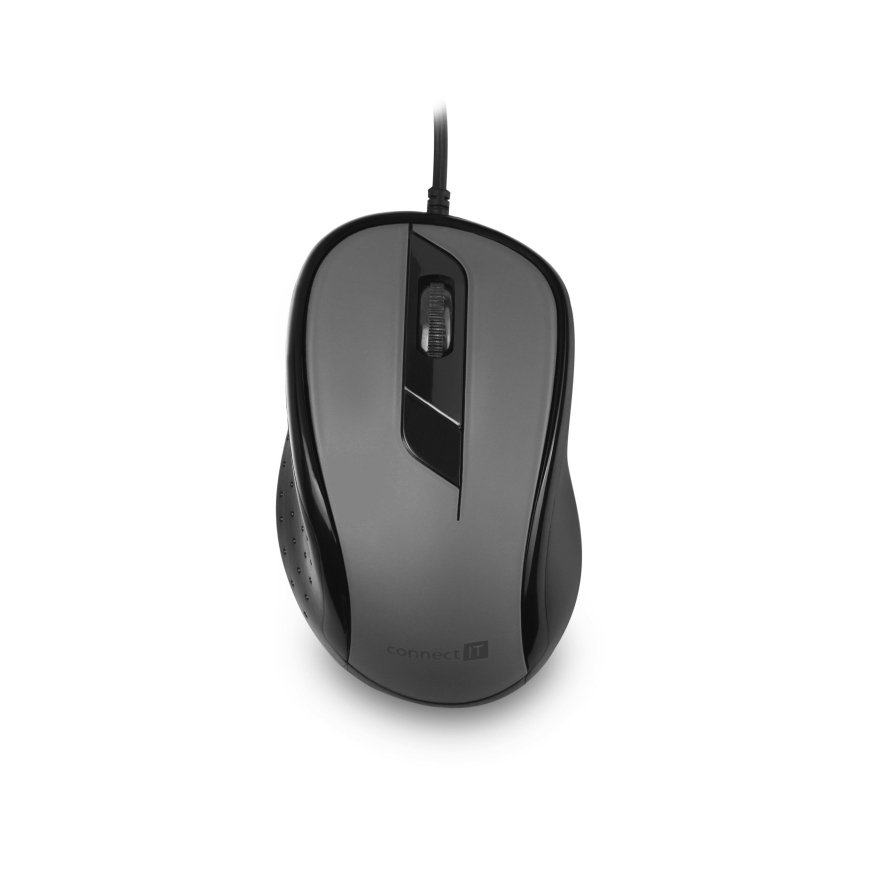 Connect IT CMO-1200-GY hiir Parempoolne USB tüüp A Optiline 1000 DPI – 3