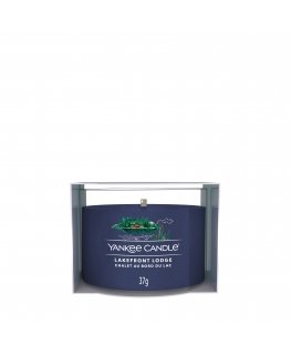 Yankee Candle Lakefront Lodge wax candle Round Aldehydes, Cedarwood, Mandarin, Pine, Tonka bean Blue 1 pc(s)