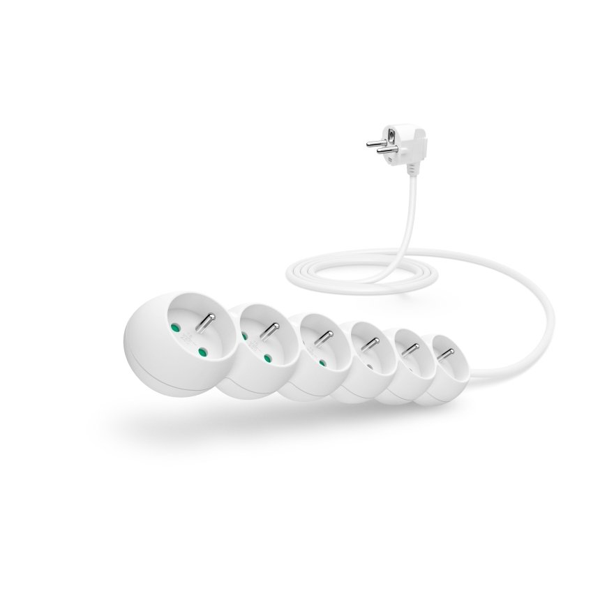 Connect IT CI-1314 удлинитель 2 m 6 розетка(и) Для помещений Белый