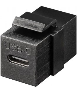 Goobay Keystone Module USB-C Connector, USB 3.2 Gen 2 (10 Gbit/s), black