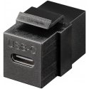 Goobay Keystone Module USB-C Connector, USB 3.2 Gen 2 (10 Gbit/s), black Goobay Keystone Module USB-C Connector, USB 3.2 Gen 2 (10 Gbit/s), black