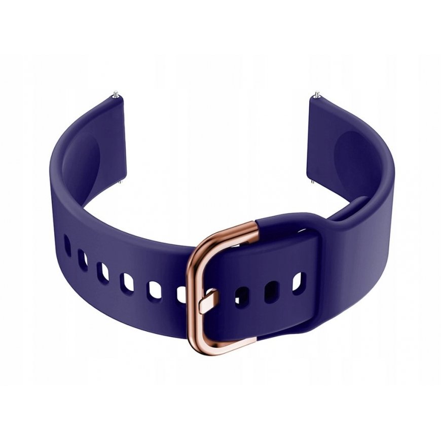 Pacific Rubber Strap for Smartwatch 18mm - Dark Blue/Rose Gold