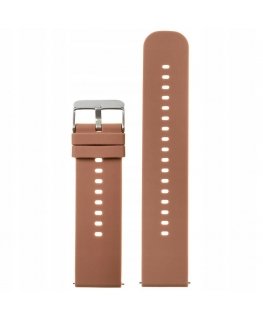 Pacific U27 rubber watch strap - red/silver - 18mm