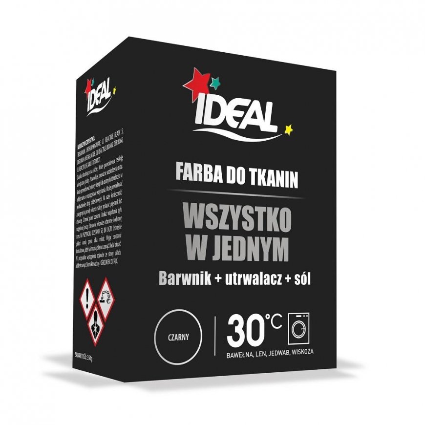 Ideal All-in-One Fabric Paint Black 350g