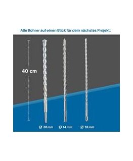 betonipora drill with cylindrical handle "Long Life", 2 edges, 14-200/140mm, Alpen [0036701400100]