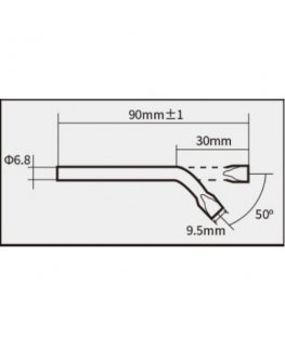 Antgalis lenktas 11 mm SI-126B-80 lituokliui, Proskit