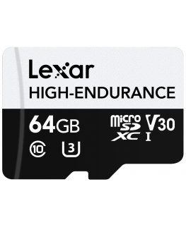 Lexar High-Endurance 64 GB MicroSDXC UHS-I Luokka 10