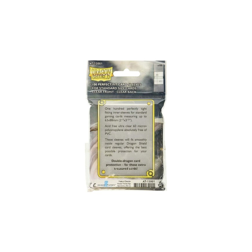Dragon Shield Standarta Perfekta Fit Aizsargapvalki – Caurs/Caurs (100 Vnt)