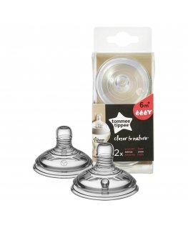 TOMMEE TIPPEE Natural Start teats for thick liquids EASI-VENT, with sterilization function, 2 pcs, 42214277