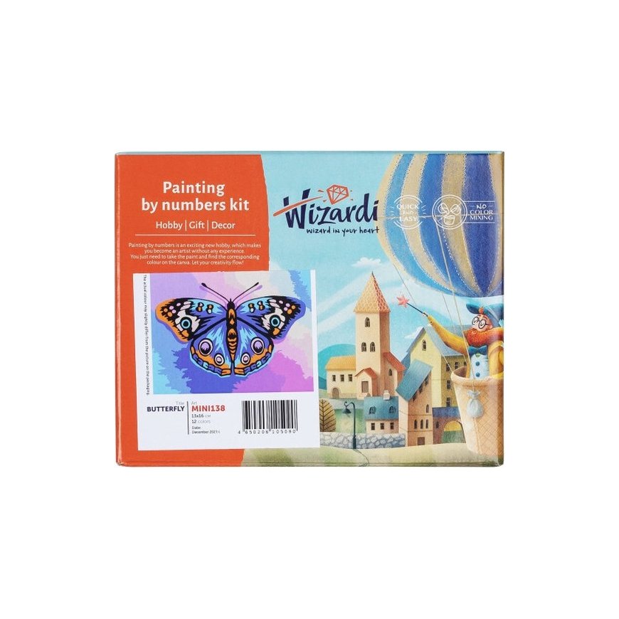 Beldizart Wizard Paint by Numbers Set. Owl 13x16 cm MINI015
