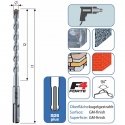SDS+ concrete drill bit with 2 cutting edges, 6x260/200, Alpen [0083700600100]