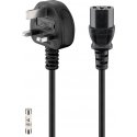Goobay UK IEC Cord, 1.8 m, Black Goobay UK IEC Cord, 1.8 m, Black