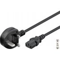 Goobay 45754 elektrības kabelis Melns 1,5 m G-veida elektrības spraudnis C13 uzmava Goobay 45754 elektrības kabelis Melns 1,5 m G-veida elektrības spraudnis C13 uzmava