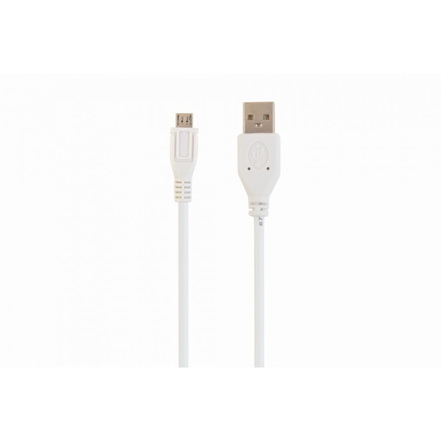 Cablexpert CCP-MUSB2-AMBM-6-W USB kabelis USB 2.0 1,8 m USB A Micro-USB B Balta