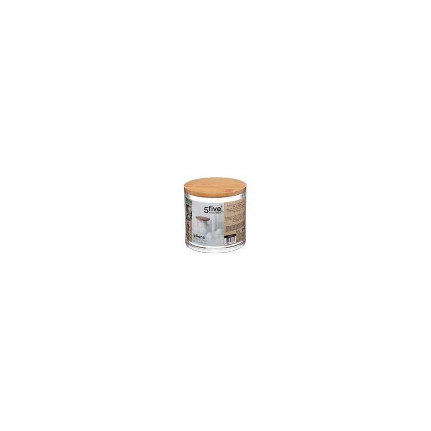 5five Simply Smart Bamboo SELENA round cotton pad container, bamboo lid – 2