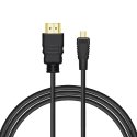 Savio CL-39 HDMI-kaabel 1 m HDMI tüüp A (Standard) HDMI tüüp D (Micro) Must
