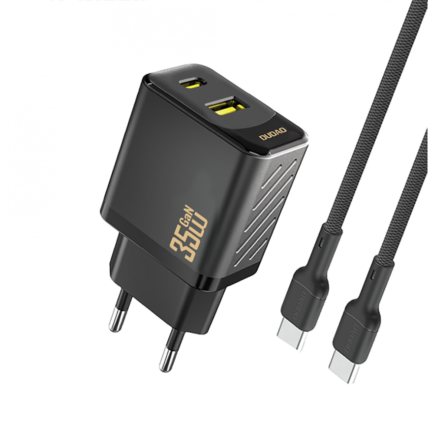 Dudao A27MaxCEU PD QC 35W USB-A USB-C Wall Charger with USB-C Ca