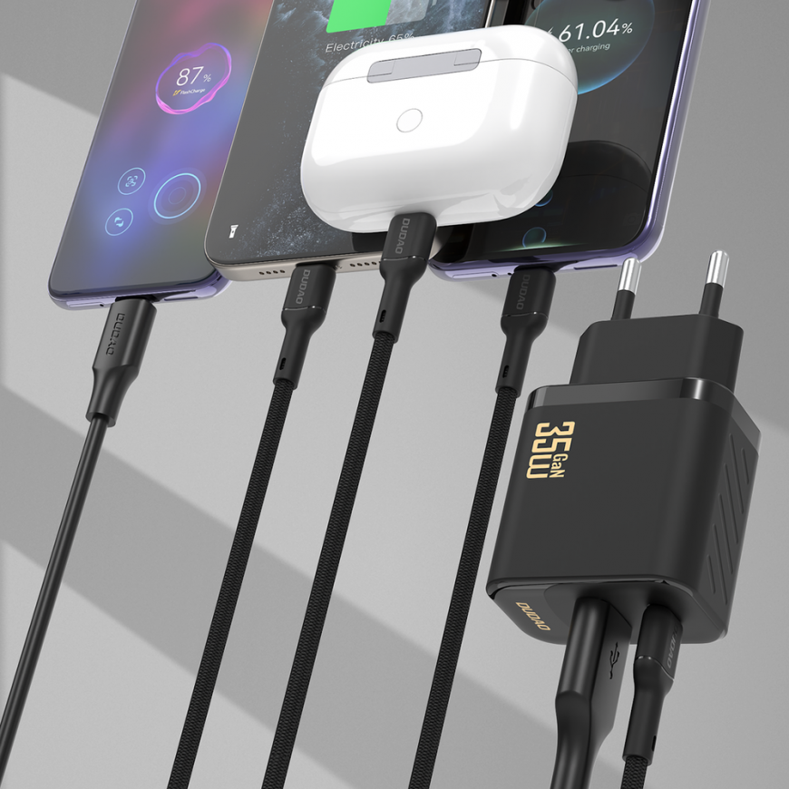 Dudao A27MaxCEU PD QC 35W USB-A USB-C Wall Charger with USB-C Ca – 2