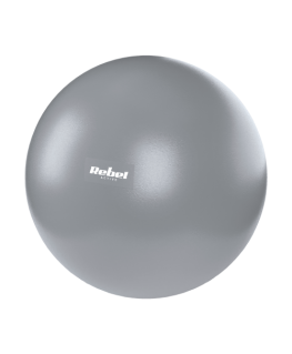 Mini exercise ball for rehabilitation pilates, 25 cm, with hand pump, gray color, REBEL ACTIVE
