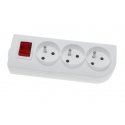 Elgotech Oem pagarināšanas kontaktligzda x 3 ar zemi un slēdzi balta GN-30W Elgotech Oem pagarināšanas kontaktligzda x 3 ar zemi un slēdzi balta GN-30W